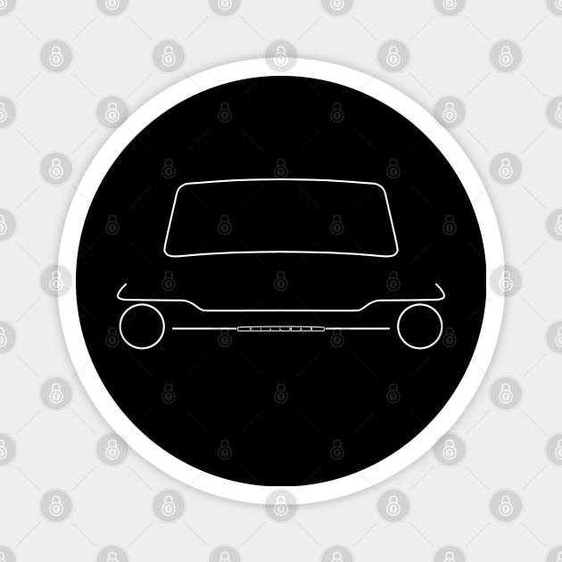 Hillman Imp Mark III outline graphic (white) Magnet by soitwouldseem